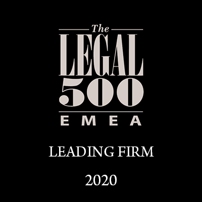 The Legal 500 EMEA - Leading firm 2020